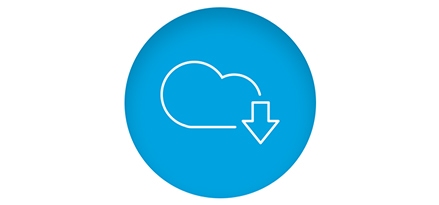 Cloud with down arrow for lower emissions