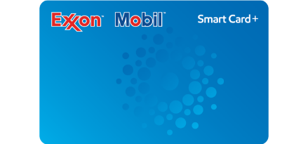 Blue Exxon Mobil Smart Card+ gas savings credit card