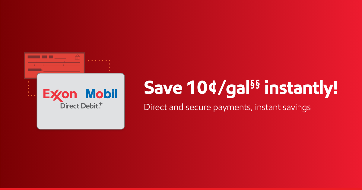 Gas Debit Card | Exxon Mobil Direct Debit+