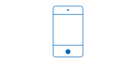 Blue smartphone icon