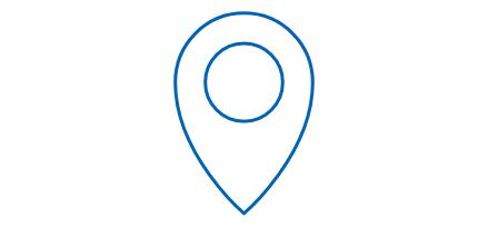 Blue nationwide navigation icon