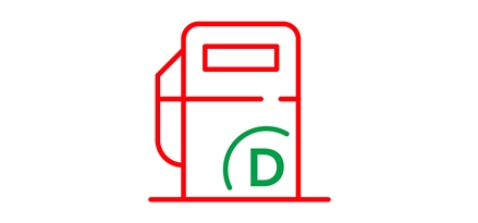 Diesel fuel pump icon