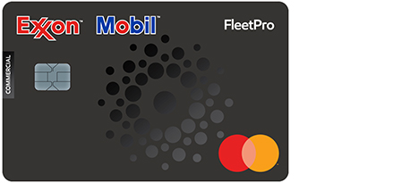 Black ExxonMobil FleetPro Card for fleet rewards