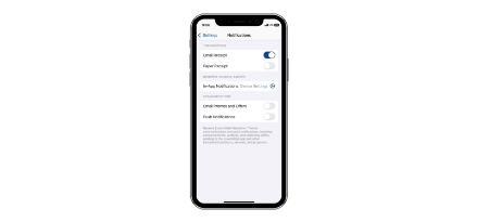 iphone notifications screen Email receipt