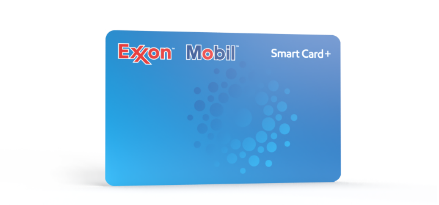 Blue Exxon Mobil Smart Card+ gas savings card